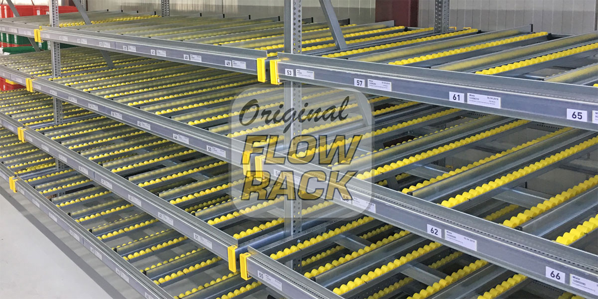 carton live storage flow rack fifo